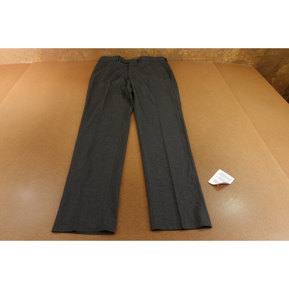 Asos Designs Mens 36x34 Charcoal Straight Leg Slim Fit Suit Trousers Pants NWT